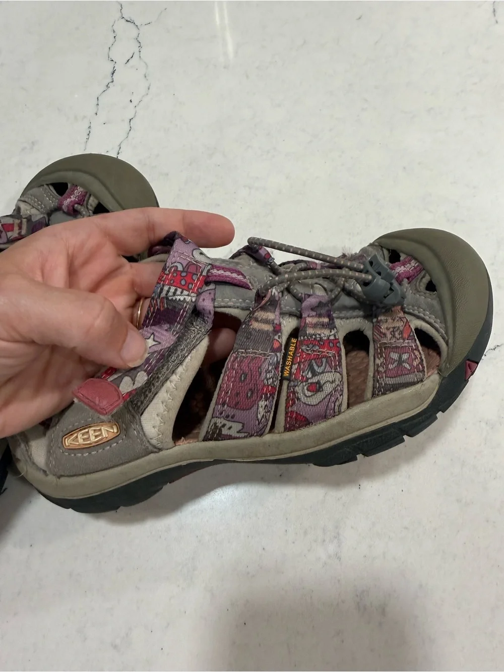 KEEN Newport H2 Kids Closed-Toe Strappy Sandals Bungee Gray/Purple US 2